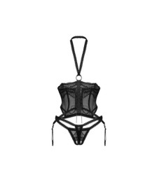 Alliane corset et string - Noirs